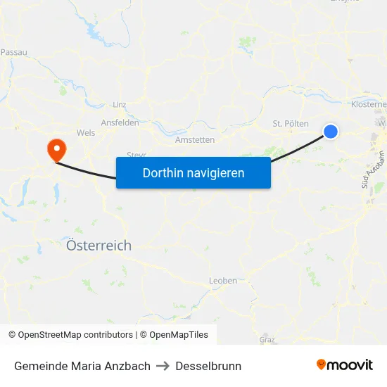 Gemeinde Maria Anzbach to Desselbrunn map