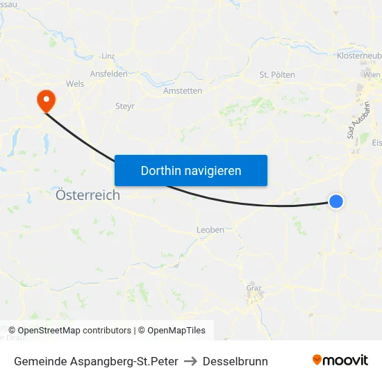 Gemeinde Aspangberg-St.Peter to Desselbrunn map