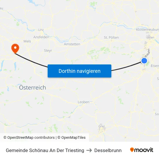 Gemeinde Schönau An Der Triesting to Desselbrunn map