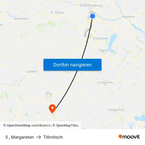5., Margareten to Tillmitsch map