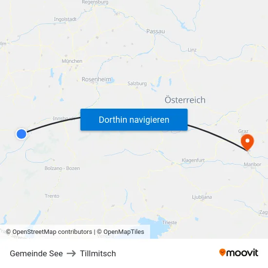 Gemeinde See to Tillmitsch map