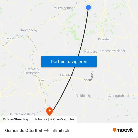 Gemeinde Otterthal to Tillmitsch map