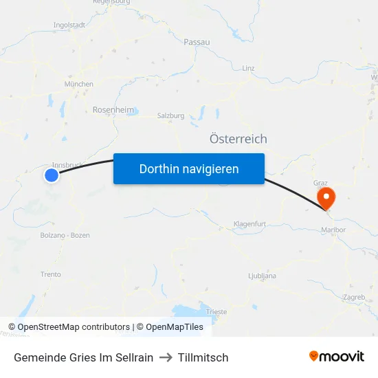 Gemeinde Gries Im Sellrain to Tillmitsch map
