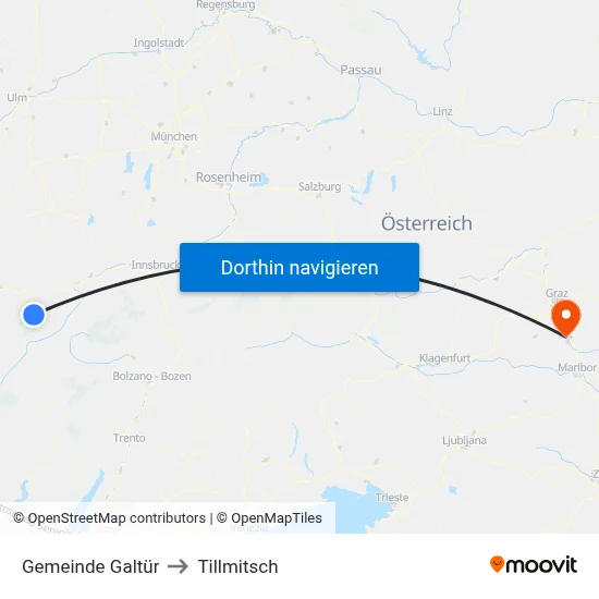 Gemeinde Galtür to Tillmitsch map