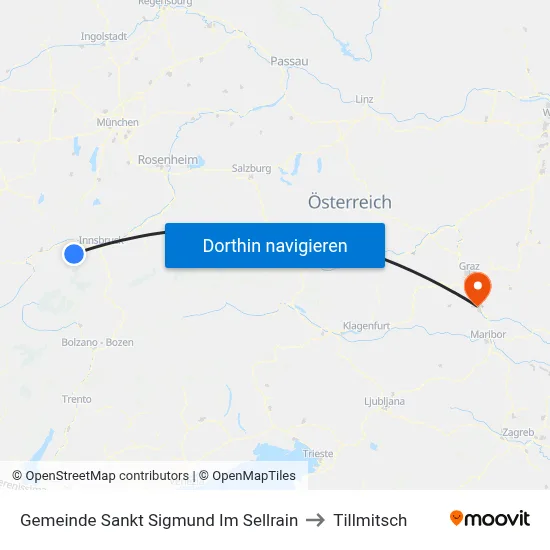 Gemeinde Sankt Sigmund Im Sellrain to Tillmitsch map