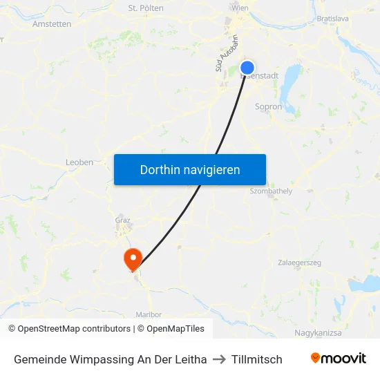 Gemeinde Wimpassing An Der Leitha to Tillmitsch map
