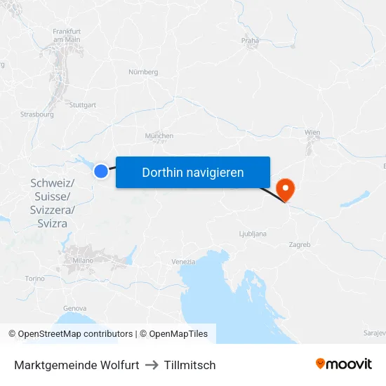 Marktgemeinde Wolfurt to Tillmitsch map
