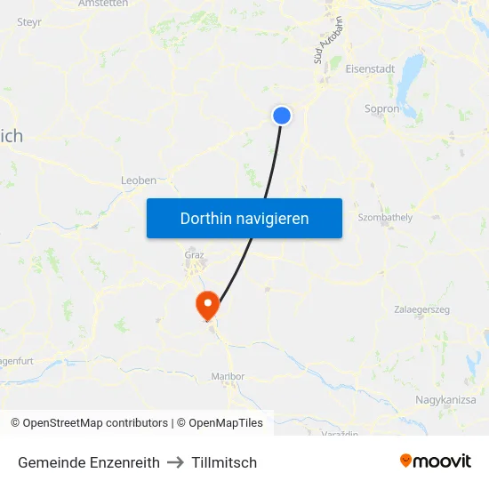 Gemeinde Enzenreith to Tillmitsch map