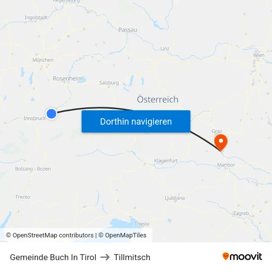 Gemeinde Buch In Tirol to Tillmitsch map