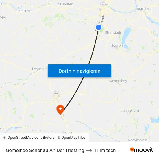 Gemeinde Schönau An Der Triesting to Tillmitsch map