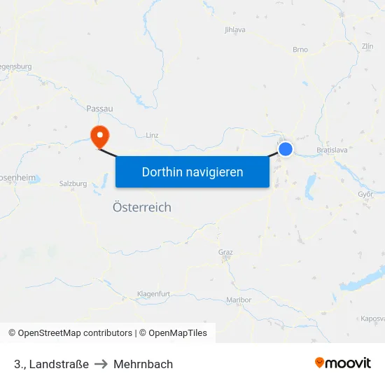 3., Landstraße to Mehrnbach map