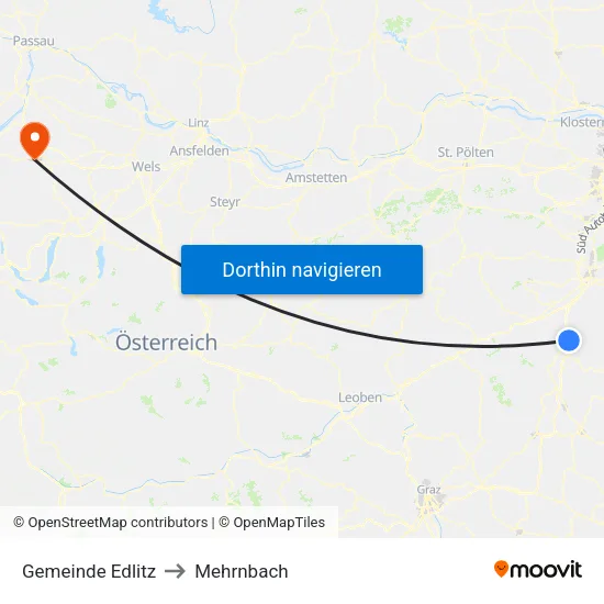 Gemeinde Edlitz to Mehrnbach map