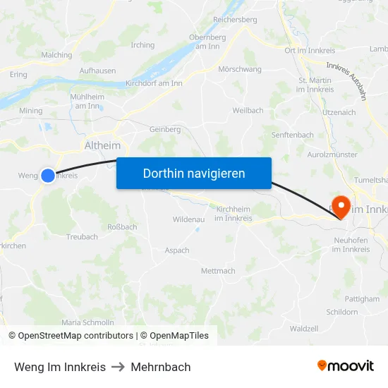 Weng Im Innkreis to Mehrnbach map