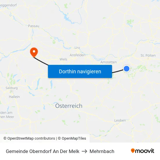 Gemeinde Oberndorf An Der Melk to Mehrnbach map