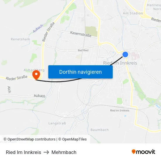 Ried Im Innkreis to Mehrnbach map