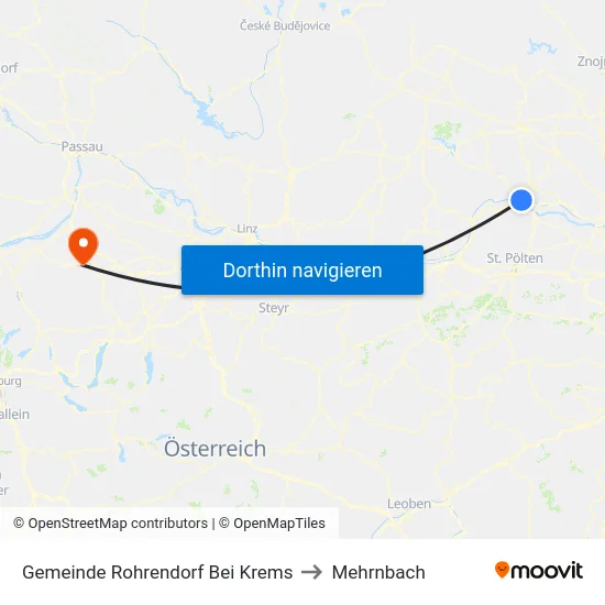 Gemeinde Rohrendorf Bei Krems to Mehrnbach map