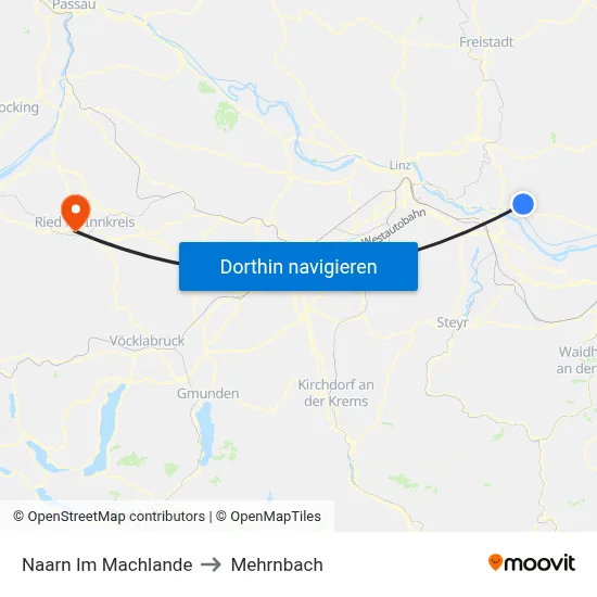 Naarn Im Machlande to Mehrnbach map