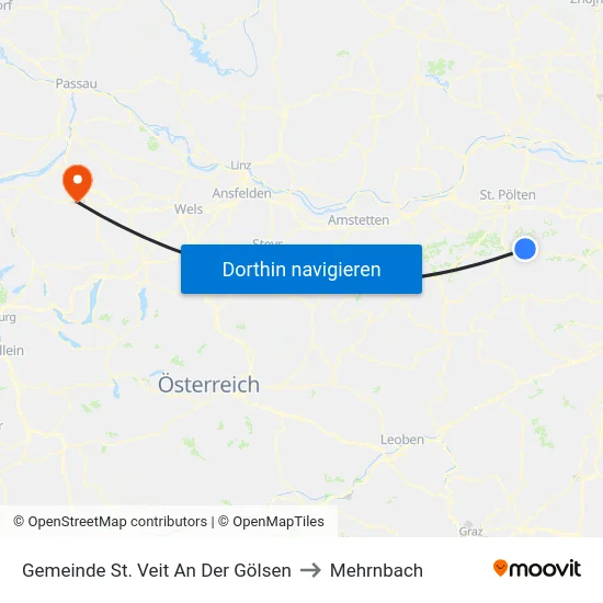 Gemeinde St. Veit An Der Gölsen to Mehrnbach map