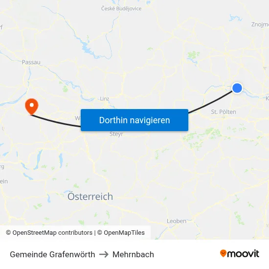 Gemeinde Grafenwörth to Mehrnbach map
