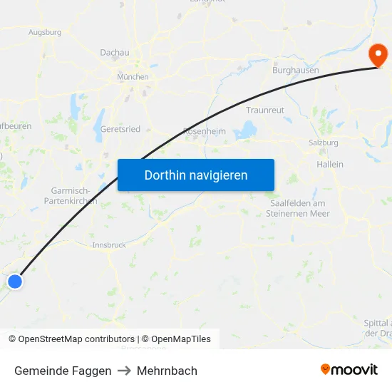 Gemeinde Faggen to Mehrnbach map