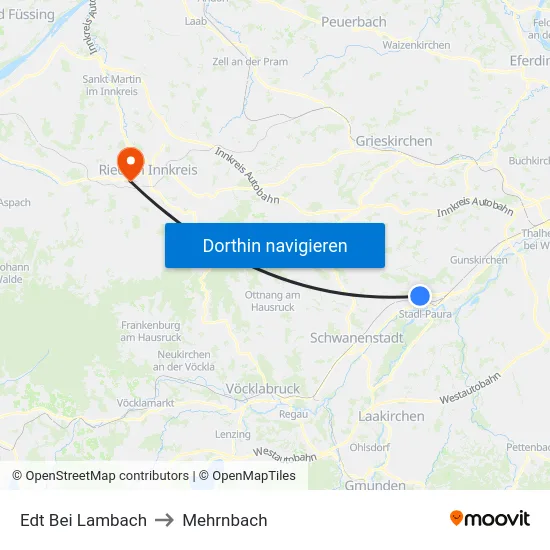 Edt Bei Lambach to Mehrnbach map
