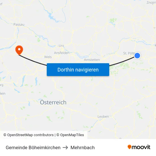 Gemeinde Böheimkirchen to Mehrnbach map