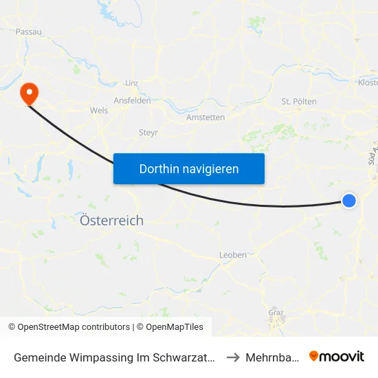 Gemeinde Wimpassing Im Schwarzatale to Mehrnbach map