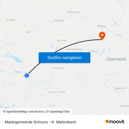 Marktgemeinde Schruns to Mehrnbach map