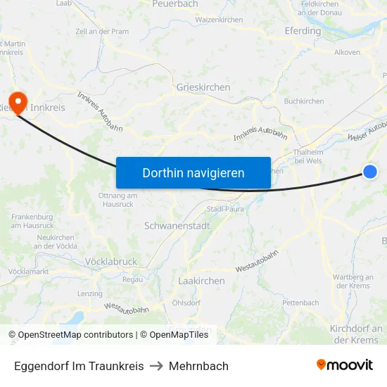 Eggendorf Im Traunkreis to Mehrnbach map