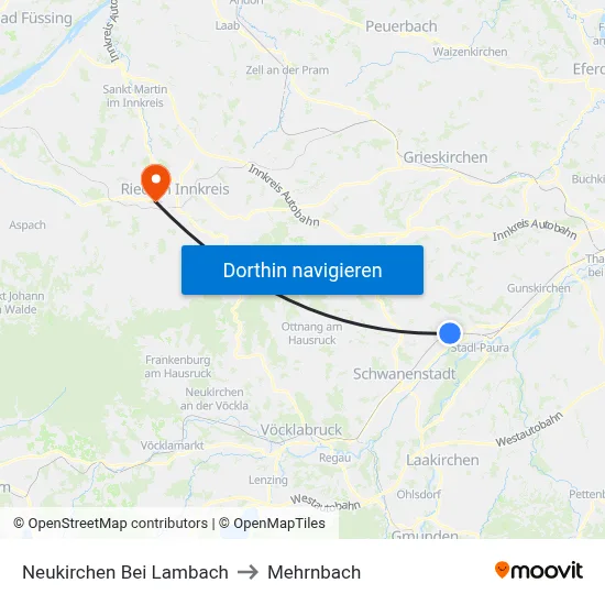 Neukirchen Bei Lambach to Mehrnbach map