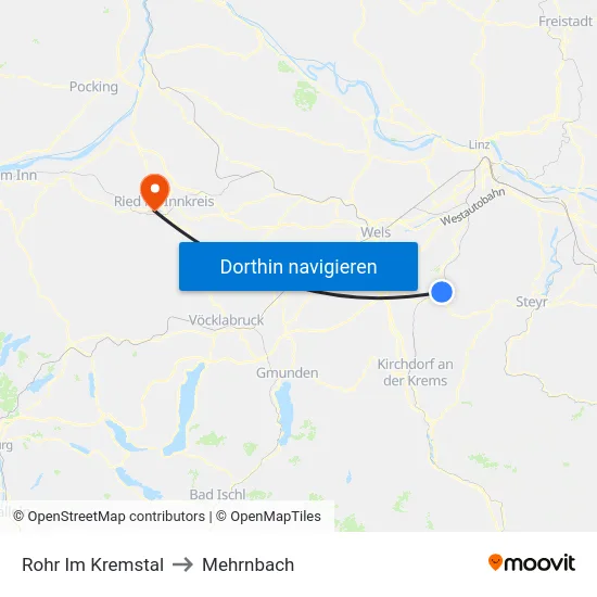 Rohr Im Kremstal to Mehrnbach map