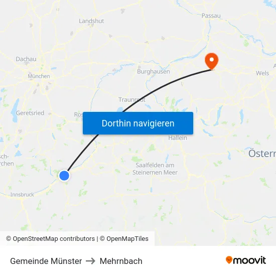 Gemeinde Münster to Mehrnbach map
