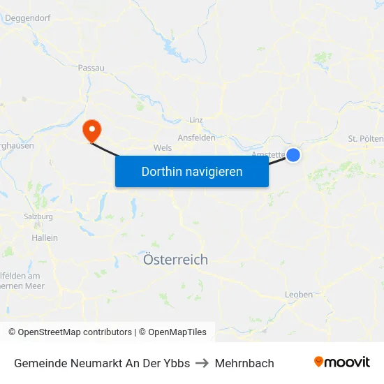 Gemeinde Neumarkt An Der Ybbs to Mehrnbach map