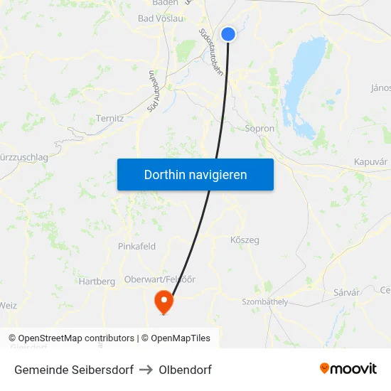 Gemeinde Seibersdorf to Olbendorf map
