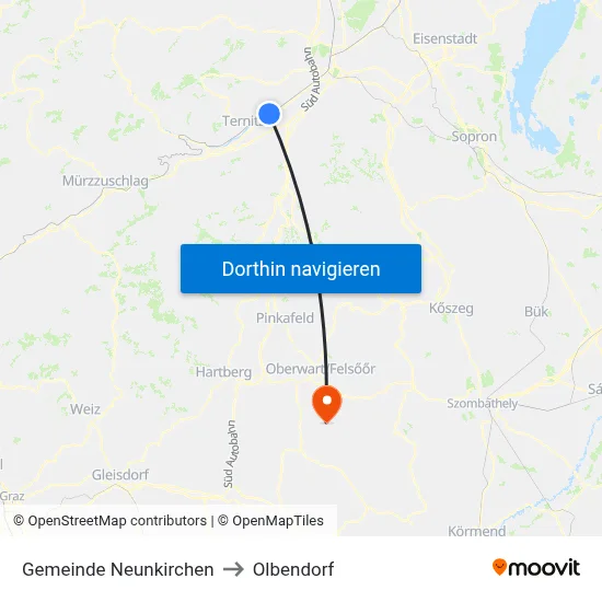 Gemeinde Neunkirchen to Olbendorf map