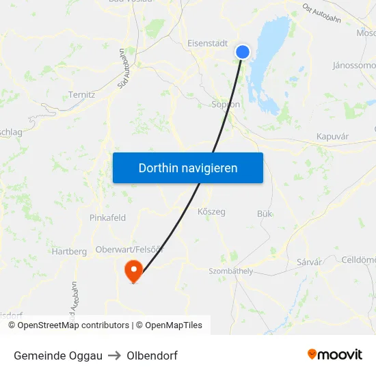 Gemeinde Oggau to Olbendorf map