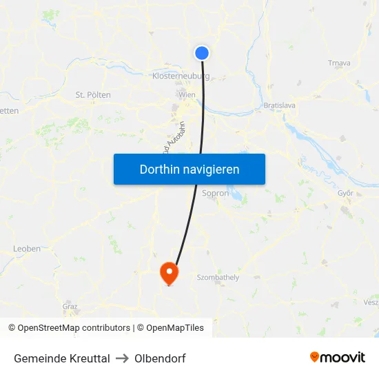 Gemeinde Kreuttal to Olbendorf map