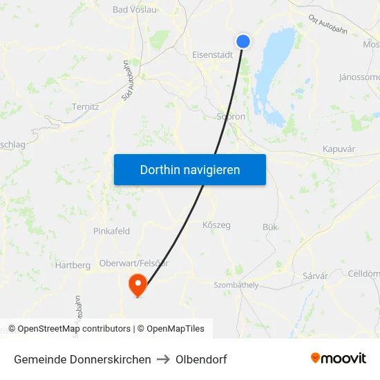 Gemeinde Donnerskirchen to Olbendorf map