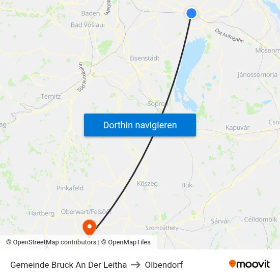 Gemeinde Bruck An Der Leitha to Olbendorf map