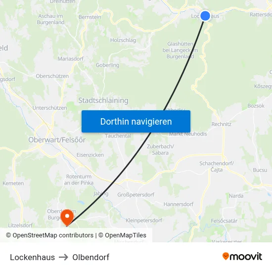 Lockenhaus to Olbendorf map