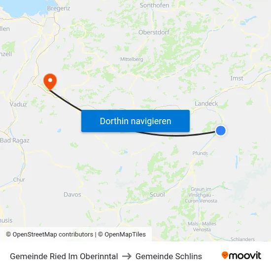 Gemeinde Ried Im Oberinntal to Gemeinde Schlins map