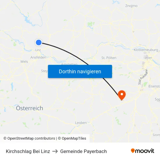 Kirchschlag Bei Linz to Gemeinde Payerbach map
