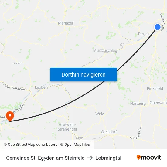 Gemeinde St. Egyden am Steinfeld to Lobmingtal map