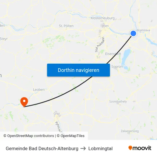 Gemeinde Bad Deutsch-Altenburg to Lobmingtal map
