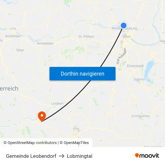 Gemeinde Leobendorf to Lobmingtal map