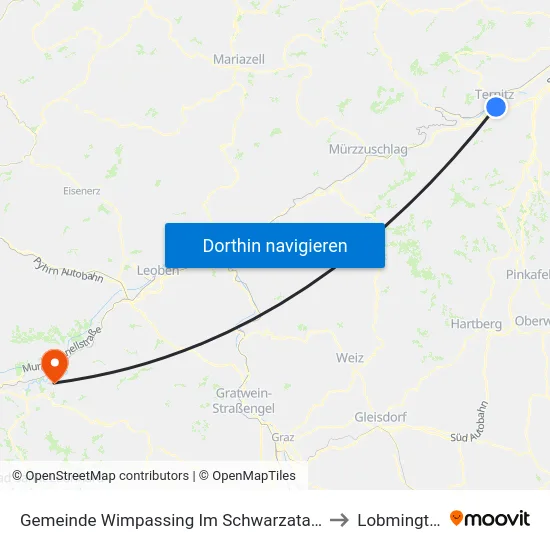 Gemeinde Wimpassing Im Schwarzatale to Lobmingtal map