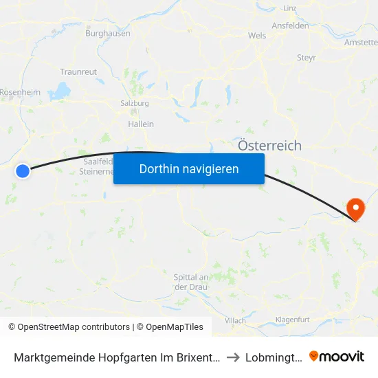 Marktgemeinde Hopfgarten Im Brixental to Lobmingtal map