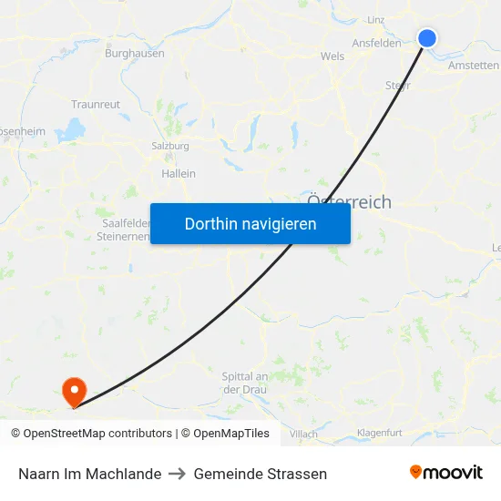 Naarn Im Machlande to Gemeinde Strassen map