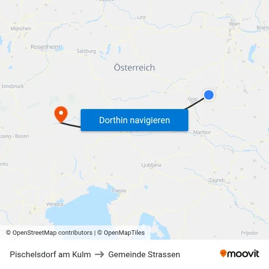 Pischelsdorf am Kulm to Gemeinde Strassen map