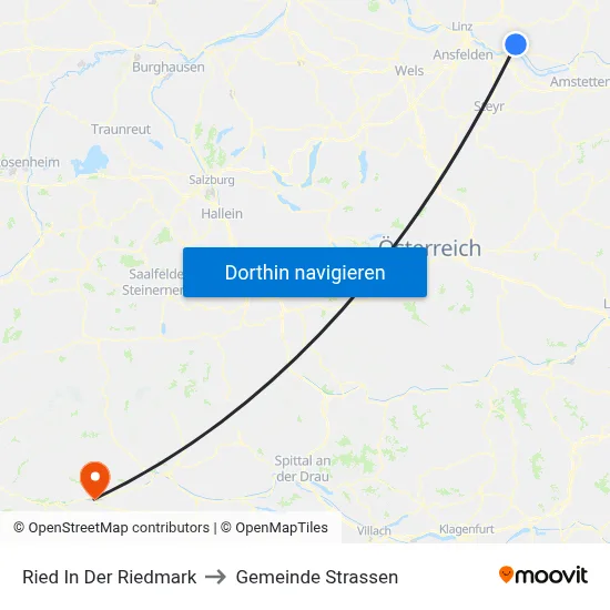 Ried In Der Riedmark to Gemeinde Strassen map